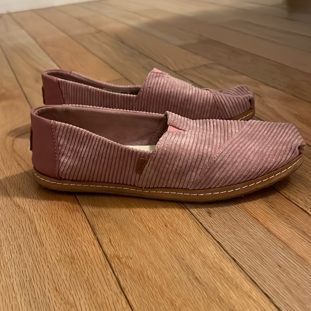 TOMS espadrille bottom purple flats